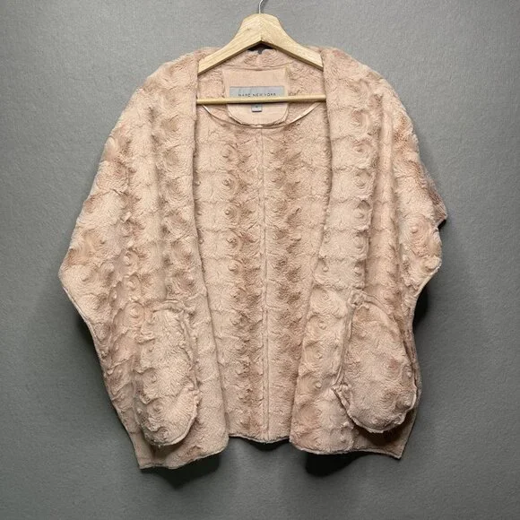 Marc New York Andrew Marc Womens Faux Fur Vest M Pink - Picture 3 of 7